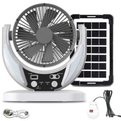 Ventilador Solar Multifuncional + Bombillo LED 🌬️☀️💡