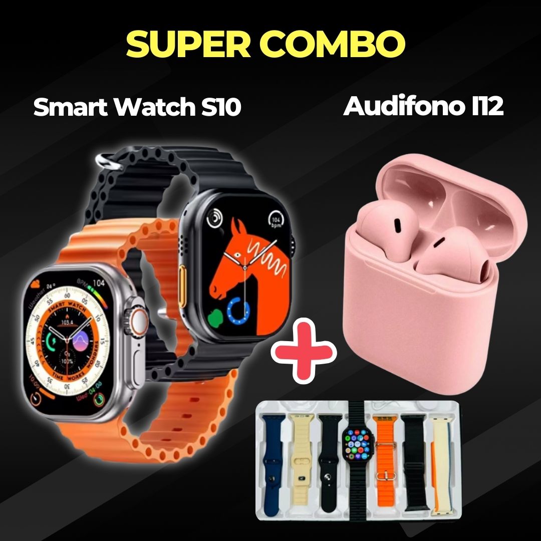 🔥Super Combo Smartwatch S10 + Audífonos I12🔥