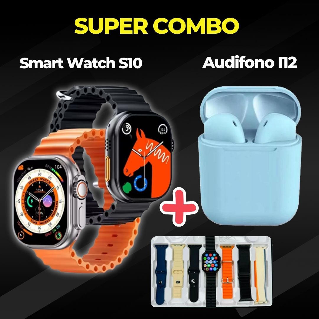 🔥Super Combo Smartwatch S10 + Audífonos I12🔥